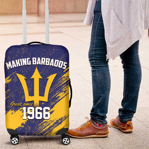 Black Barbadians Pride Est 1966 Luggage Cover - African Pride