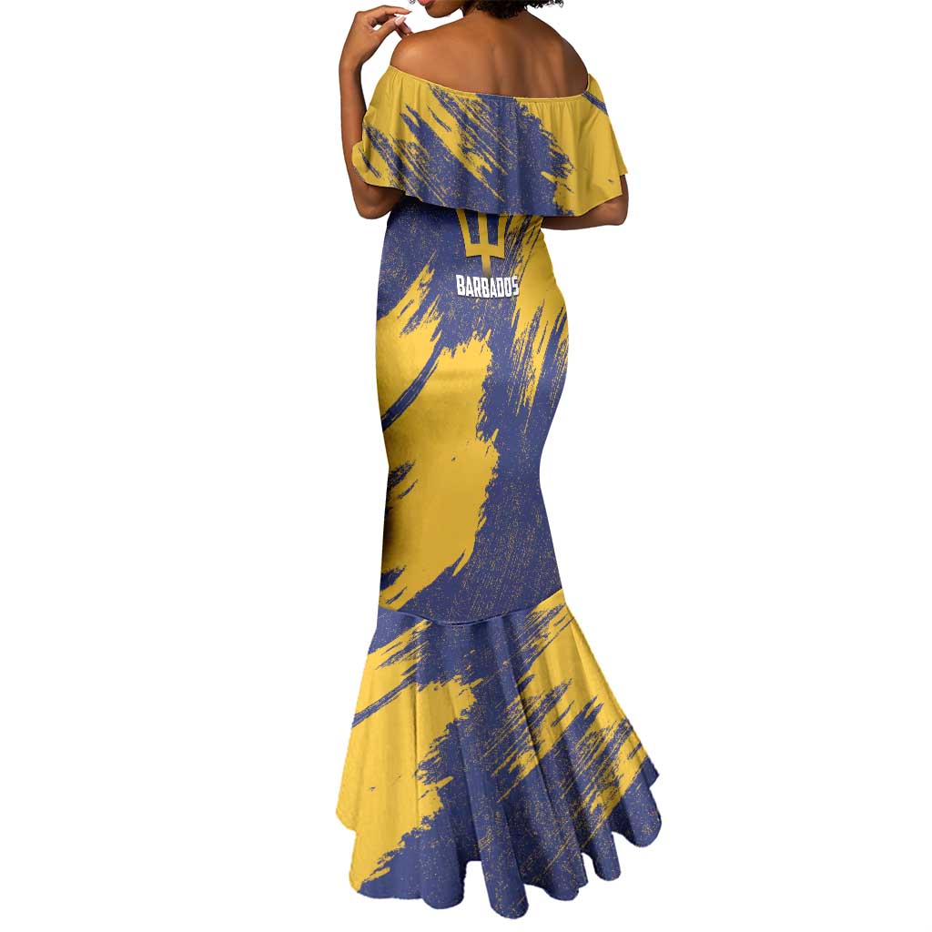 Black Barbadians Pride Est 1966 Mermaid Dress - African Pride