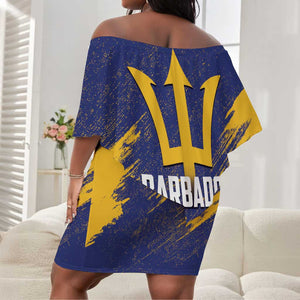 Black Barbadians Pride Est 1966 Off Shoulder Short Dress - African Pride