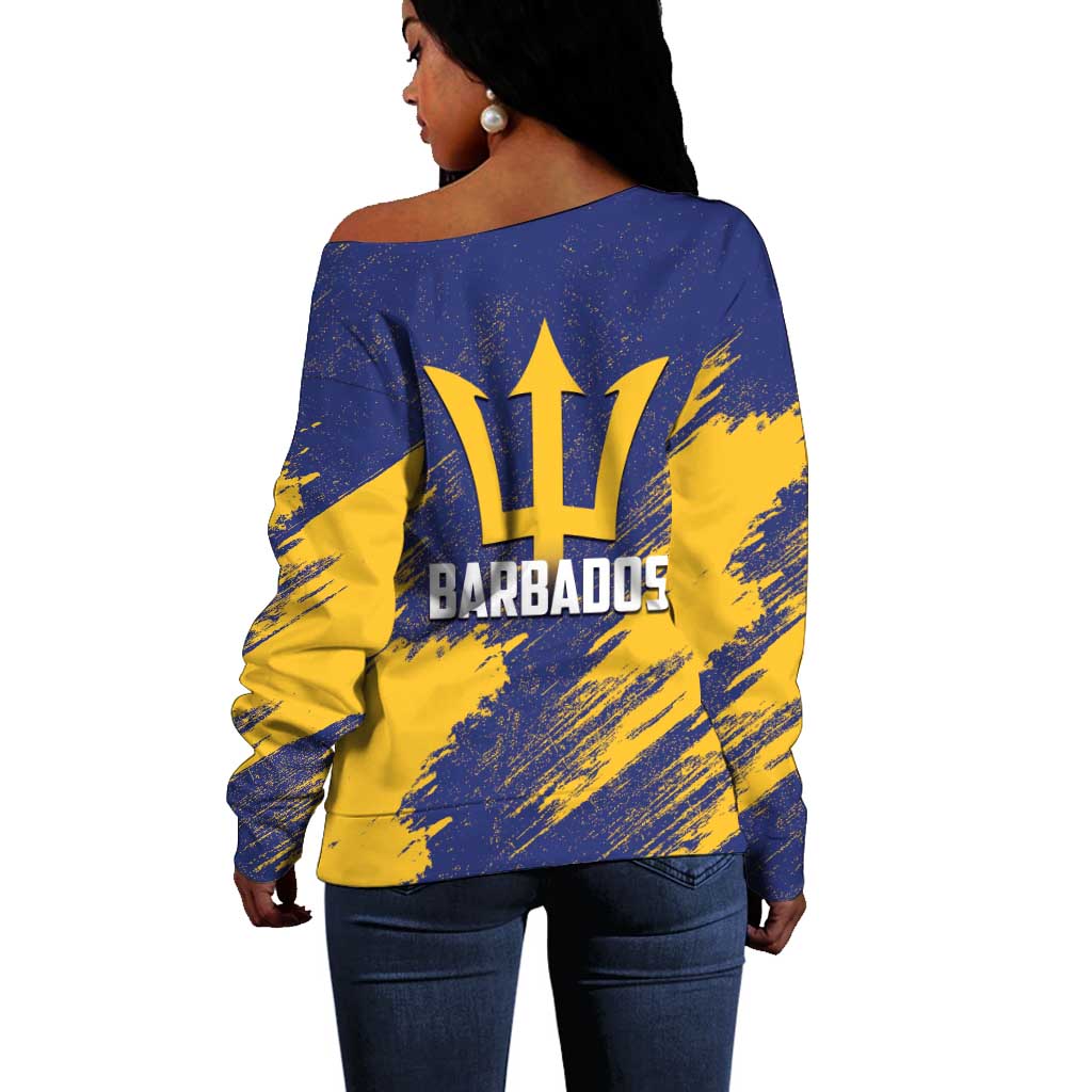 Black Barbadians Pride Est 1966 Off Shoulder Sweater - African Pride