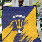 Black Barbadians Pride Est 1966 Quilt - African Pride