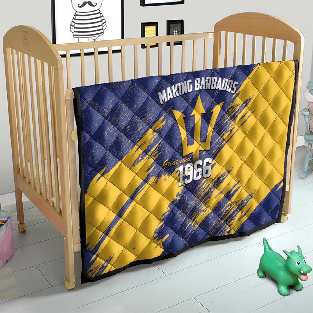 Black Barbadians Pride Est 1966 Quilt - African Pride