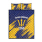 Black Barbadians Pride Est 1966 Quilt Bed Set - African Pride