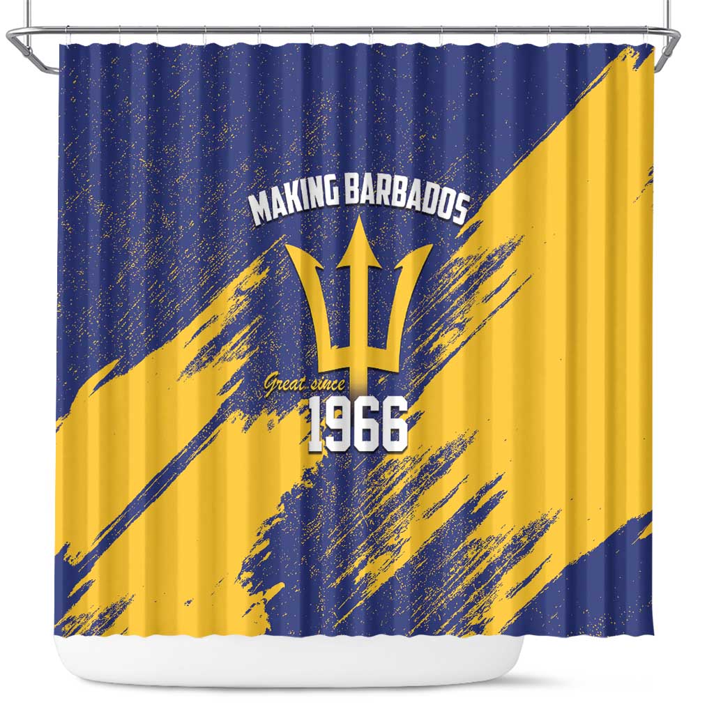 Black Barbadians Pride Est 1966 Shower Curtain - African Pride