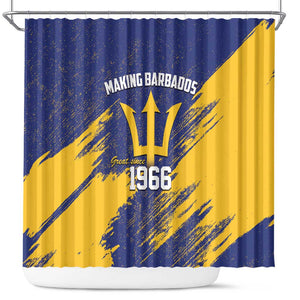 Black Barbadians Pride Est 1966 Shower Curtain - African Pride