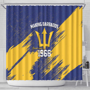Black Barbadians Pride Est 1966 Shower Curtain - African Pride
