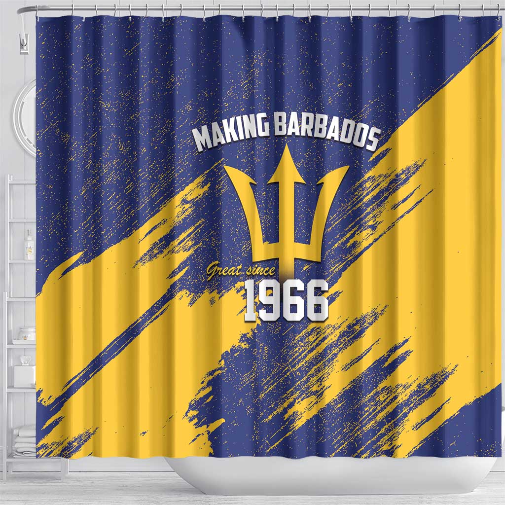 Black Barbadians Pride Est 1966 Shower Curtain - African Pride