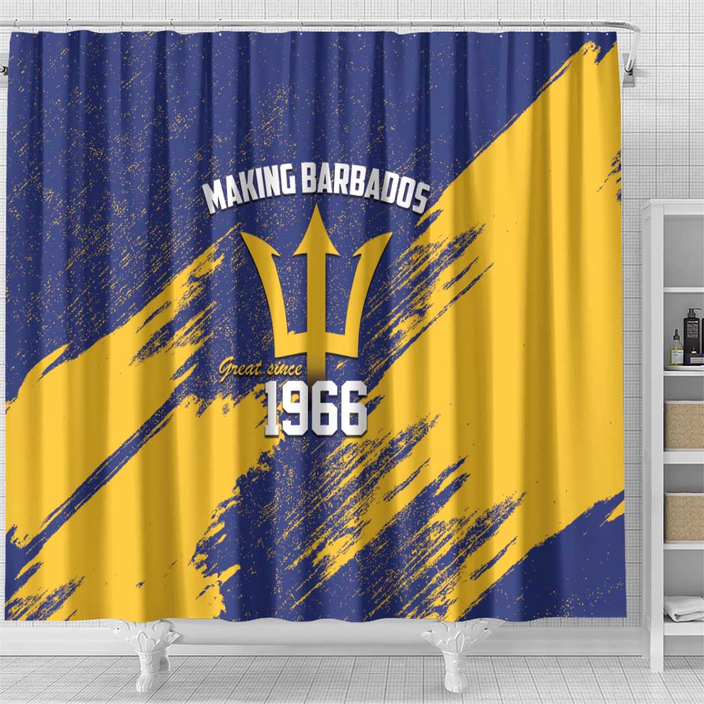 Black Barbadians Pride Est 1966 Shower Curtain - African Pride