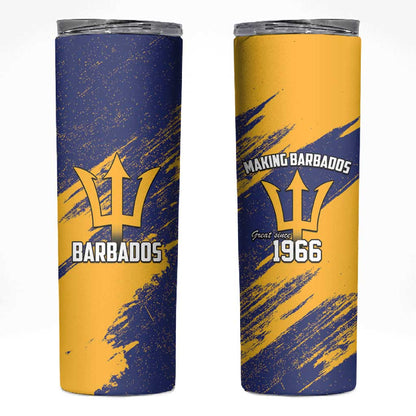 Black Barbadians Pride Est 1966 Skinny Tumbler - African Pride
