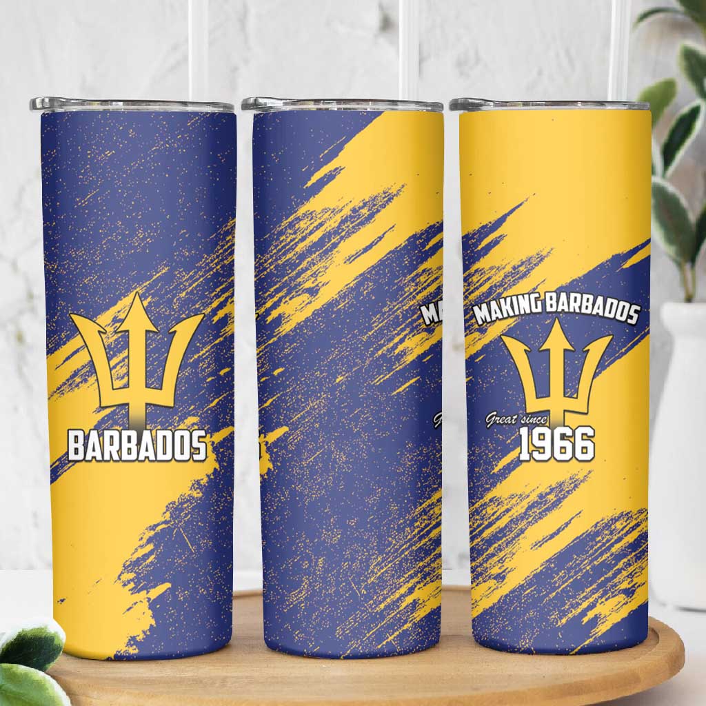 Black Barbadians Pride Est 1966 Skinny Tumbler - African Pride