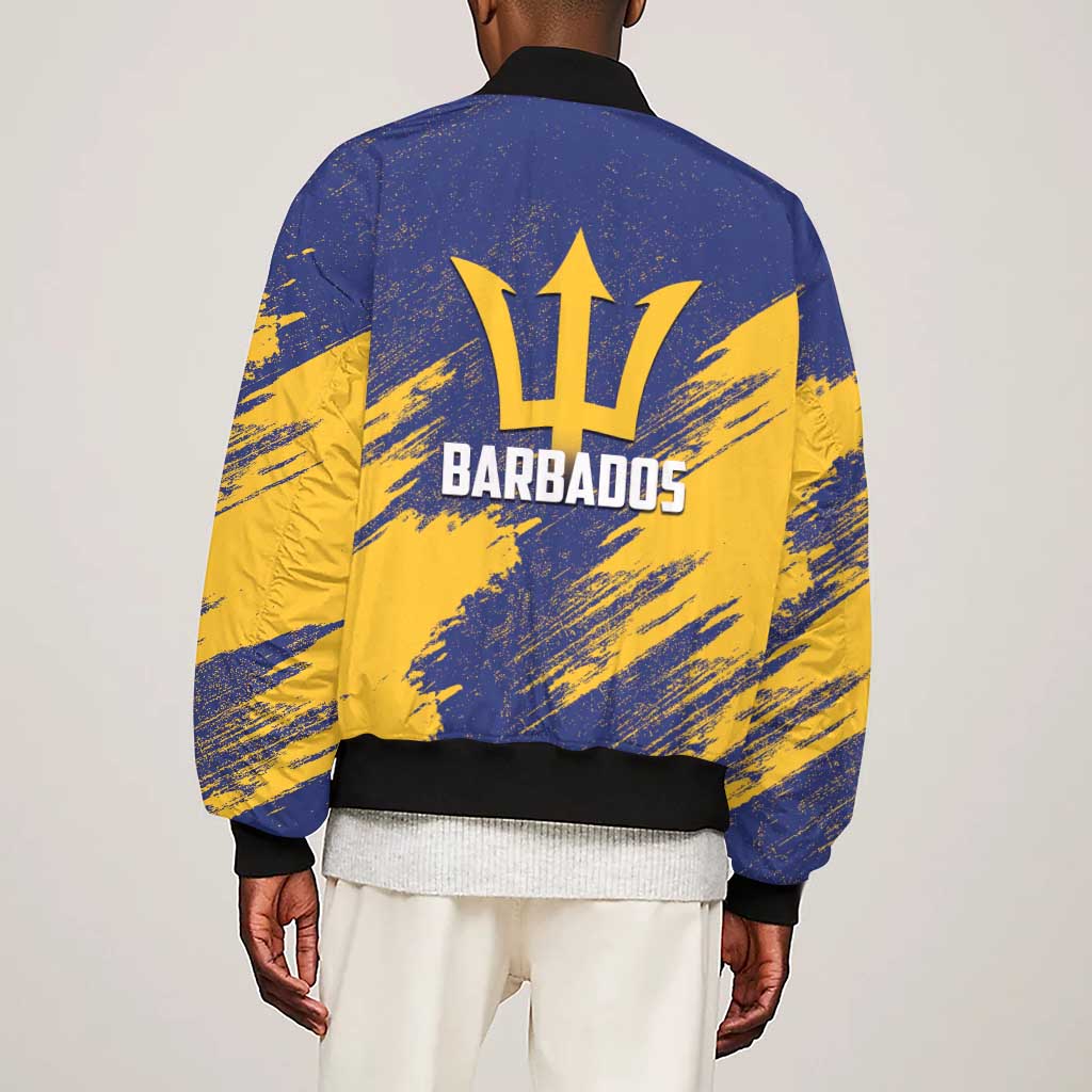 Black Barbadians Pride Est 1966 Sleeve Zip Bomber Jacket - African Pride