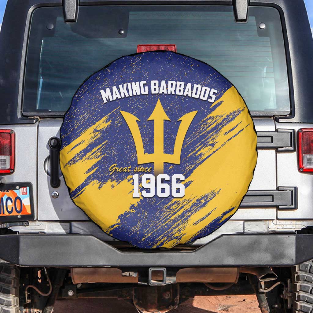 Black Barbadians Pride Est 1966 Spare Tire Cover - African Pride