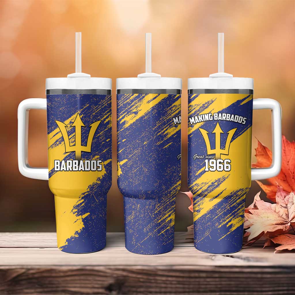 Black Barbadians Pride Est 1966 Tumbler With Handle - African Pride