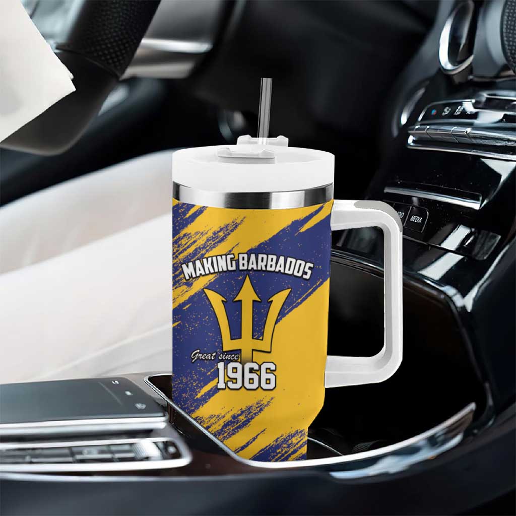 Black Barbadians Pride Est 1966 Tumbler With Handle - African Pride