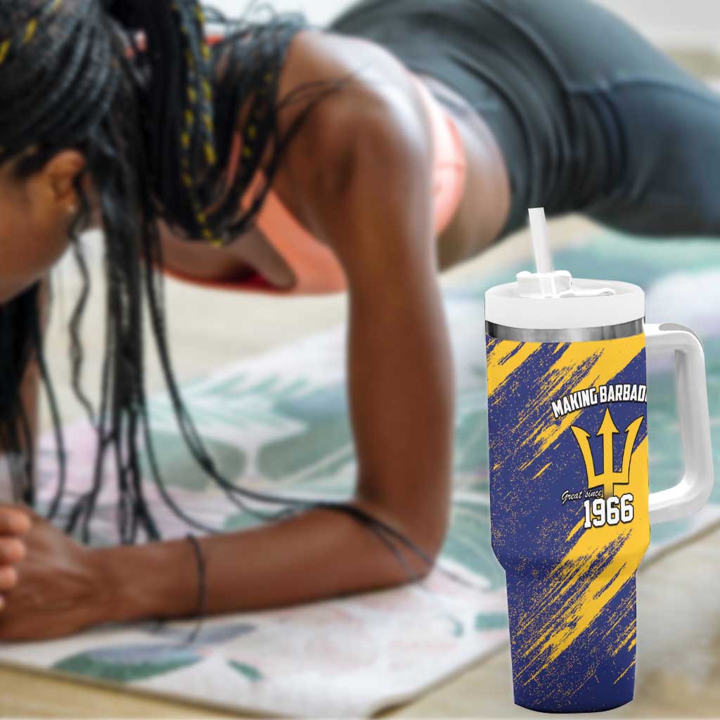 Black Barbadians Pride Est 1966 Tumbler With Handle - African Pride