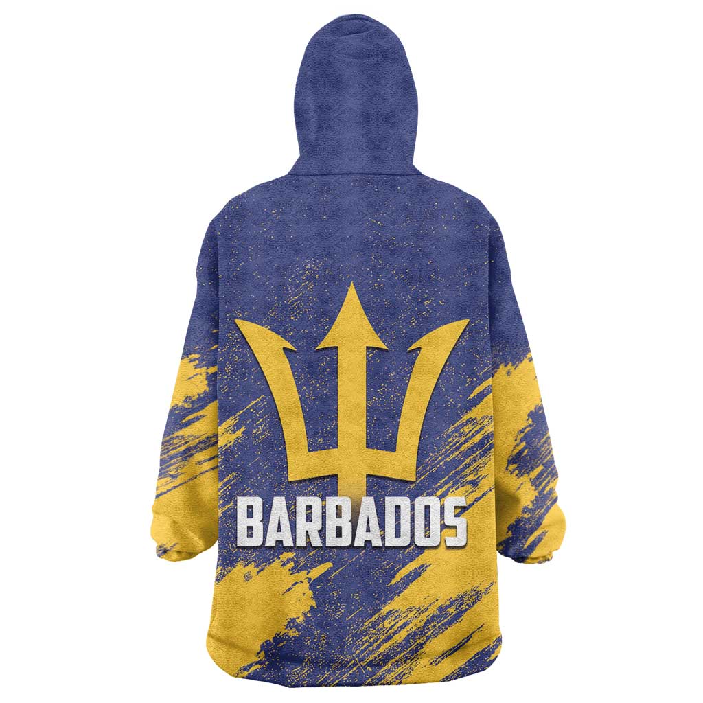 Black Barbadians Pride Est 1966 Wearable Blanket Hoodie - African Pride
