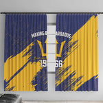 Black Barbadians Pride Est 1966 Window Curtain - African Pride