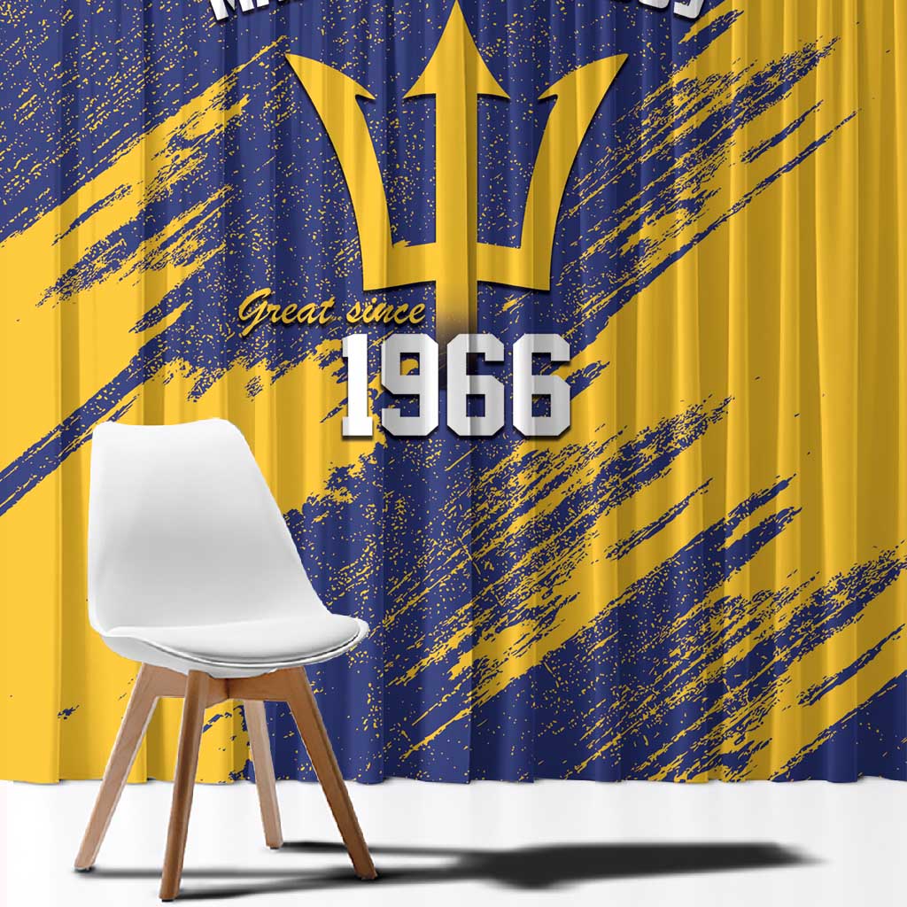 Black Barbadians Pride Est 1966 Window Curtain - African Pride