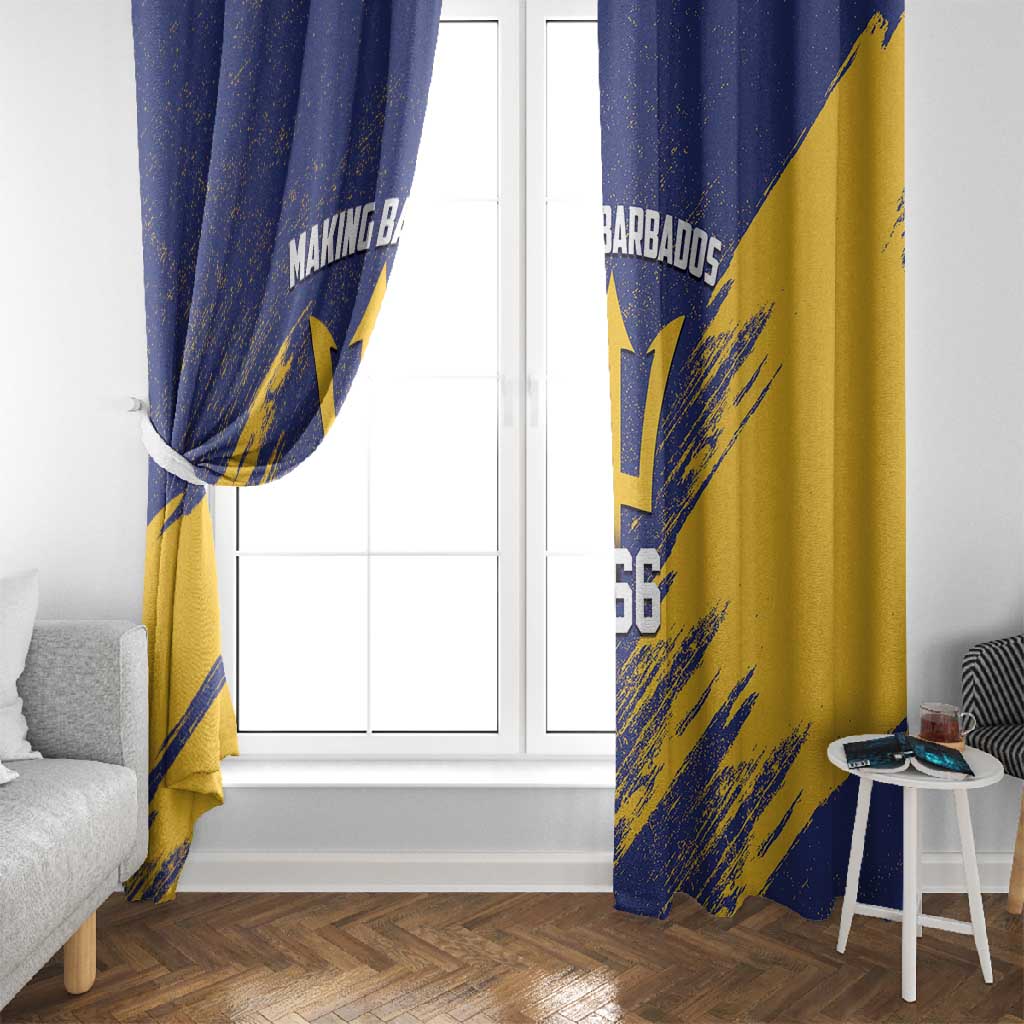Black Barbadians Pride Est 1966 Window Curtain - African Pride