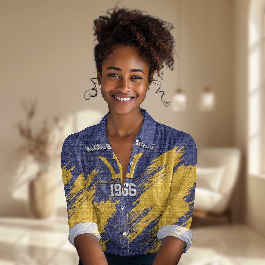 Black Barbadians Pride Est 1966 Women Casual Shirt - African Pride