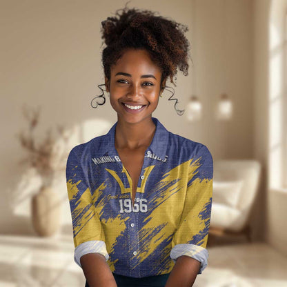 Black Barbadians Pride Est 1966 Women Casual Shirt - African Pride