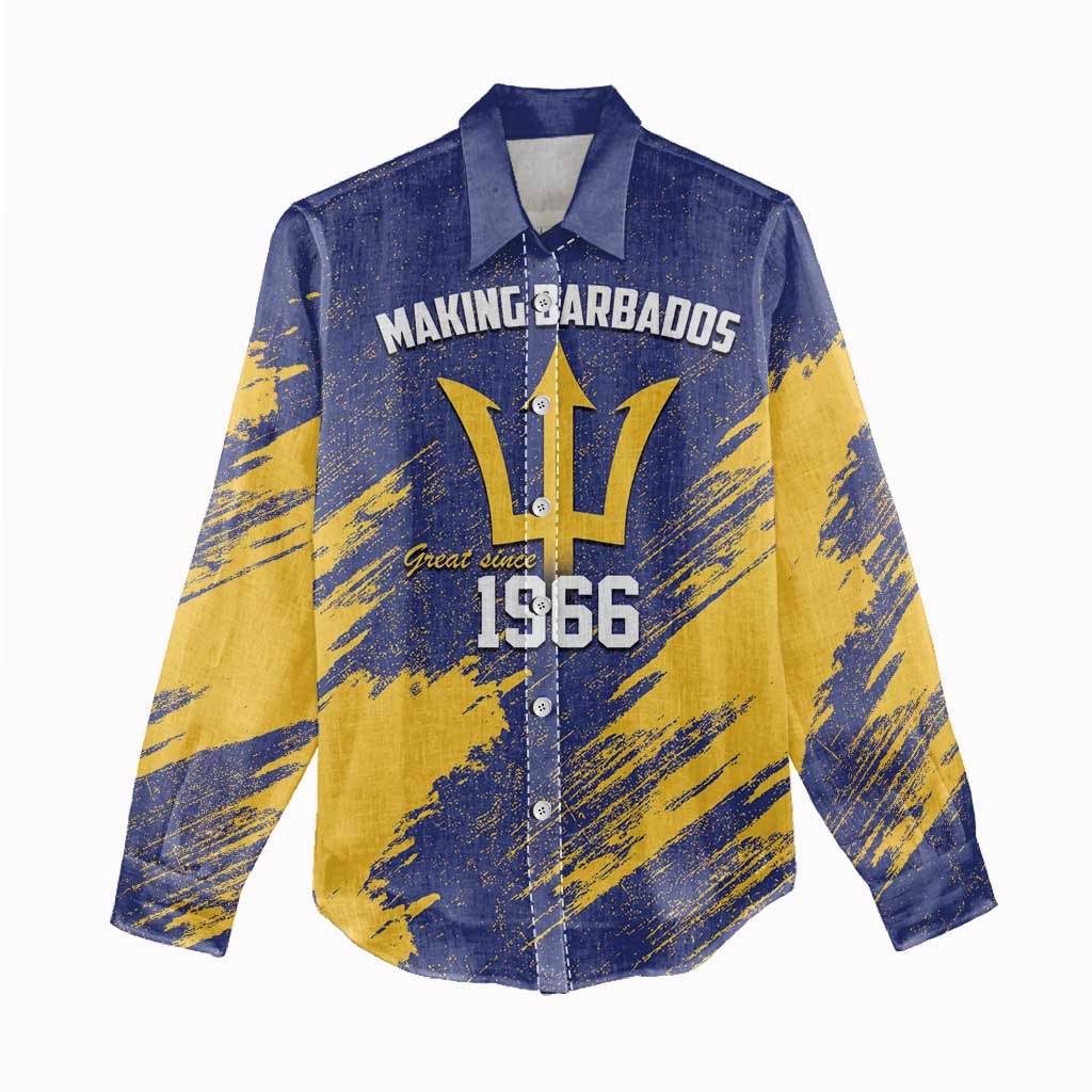 Black Barbadians Pride Est 1966 Women Casual Shirt - African Pride