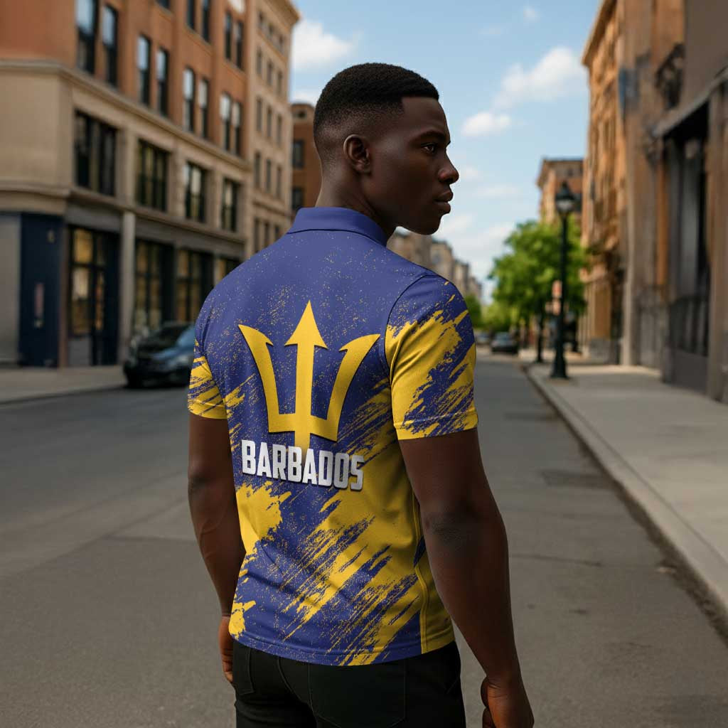 Black Barbadians Pride Est 1966 Zipper Polo Shirt