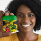 Personalized Black Jamaicans Crocodile AirPods Case Tropical Flowers Grunge Flag