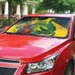 Personalized Black Jamaicans Crocodile Auto Sun Shade Tropical Flowers Grunge Flag