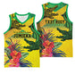 Personalized Black Jamaicans Crocodile Basketball Jersey Tropical Flowers Grunge Flag - African Pride