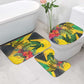 Personalized Black Jamaicans Crocodile Bathroom Set Tropical Flowers Grunge Flag