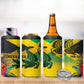 Personalized Black Jamaicans Crocodile 4 in 1 Can Cooler Tumbler Tropical Flowers Grunge Flag - African Pride