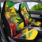 Personalized Black Jamaicans Crocodile Car Seat Cover Tropical Flowers Grunge Flag - African Pride