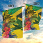 Personalized Black Jamaicans Crocodile Garden Flag Tropical Flowers Grunge Flag - African Pride
