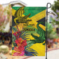 Personalized Black Jamaicans Crocodile Garden Flag Tropical Flowers Grunge Flag - African Pride