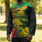 Personalized Black Jamaicans Crocodile Hockey Jersey Tropical Flowers Grunge Flag