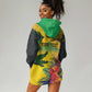 Personalized Black Jamaicans Crocodile Hoodie Dress Tropical Flowers Grunge Flag - African Pride