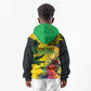 Personalized Black Jamaicans Crocodile Kid Hoodie Tropical Flowers Grunge Flag - African Pride