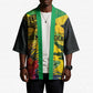 Personalized Black Jamaicans Crocodile Kimono Tropical Flowers Grunge Flag