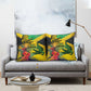 Personalized Black Jamaicans Crocodile Pillow Cover Tropical Flowers Grunge Flag
