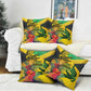 Personalized Black Jamaicans Crocodile Pillow Cover Tropical Flowers Grunge Flag