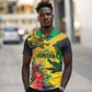 Personalized Black Jamaicans Crocodile Polo Shirt Tropical Flowers Grunge Flag - African Pride