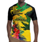 Personalized Black Jamaicans Crocodile Rugby Jersey Tropical Flowers Grunge Flag - African Pride