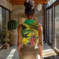 Personalized Black Jamaicans Crocodile Women Sleeveless Polo Shirt Tropical Flowers Grunge Flag - African Pride