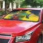 Personalized Black Jamaicans Crocodile Hummingbird Auto Sun Shade Tropical Flowers Grunge Flag