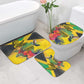 Personalized Black Jamaicans Crocodile Hummingbird Bathroom Set Tropical Flowers Grunge Flag