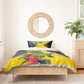 Personalized Black Jamaicans Crocodile Hummingbird Bedding Set Tropical Flowers Grunge Flag - African Pride