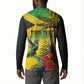Personalized Black Jamaicans Crocodile Hummingbird Button Sweatshirt Tropical Flowers Grunge Flag