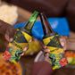Personalized Black Jamaicans Crocodile Hummingbird 4 in 1 Can Cooler Tumbler Tropical Flowers Grunge Flag - African Pride