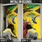 Personalized Black Jamaicans Crocodile Hummingbird Door Cover Tropical Flowers Grunge Flag